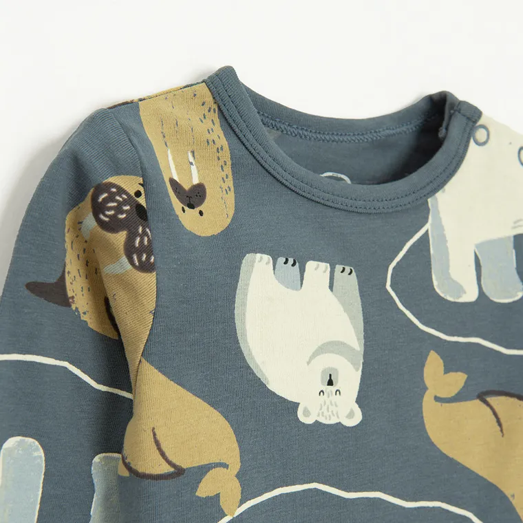 Cool Club, Body chłopięce z długim rękawem, niebieskie