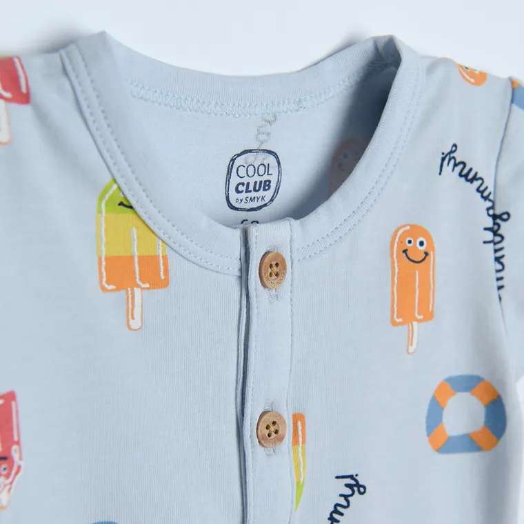 Cool Club, Body chłopięce z krótkim rękawem, jasnoniebieskie