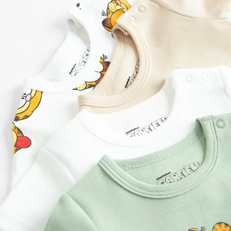 Cool Club, Body chłopięce z krótkim rękawem, mix, zestaw, 4 szt., Garfield