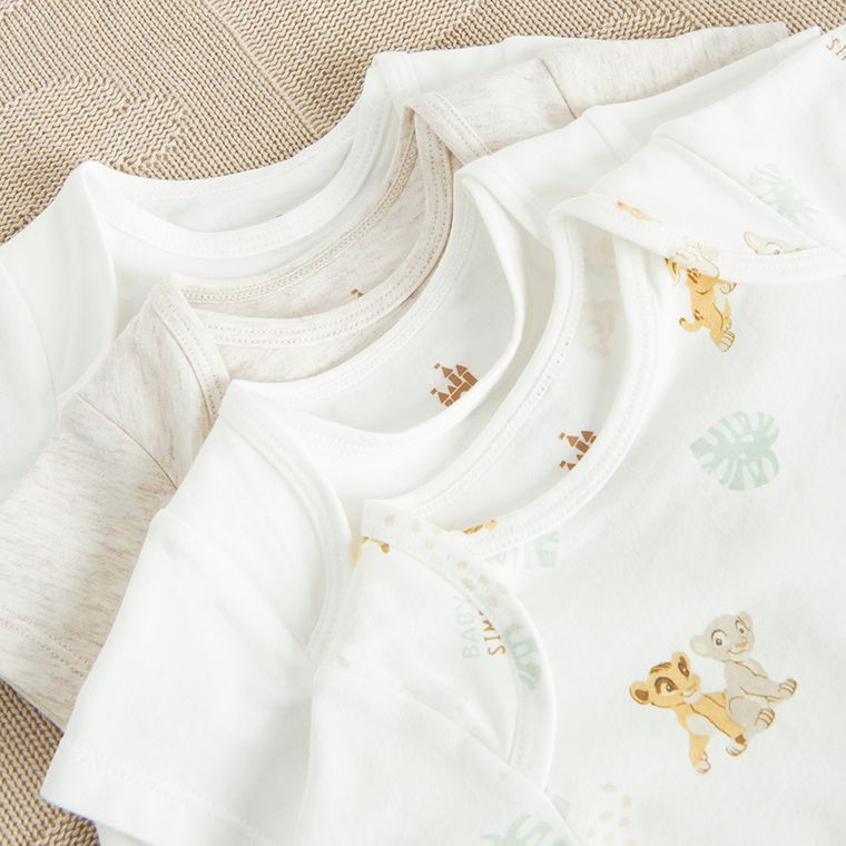 Cool Club, Body chłopięce z krótkim rękawem, mix, zestaw, 4 szt., Król Lew