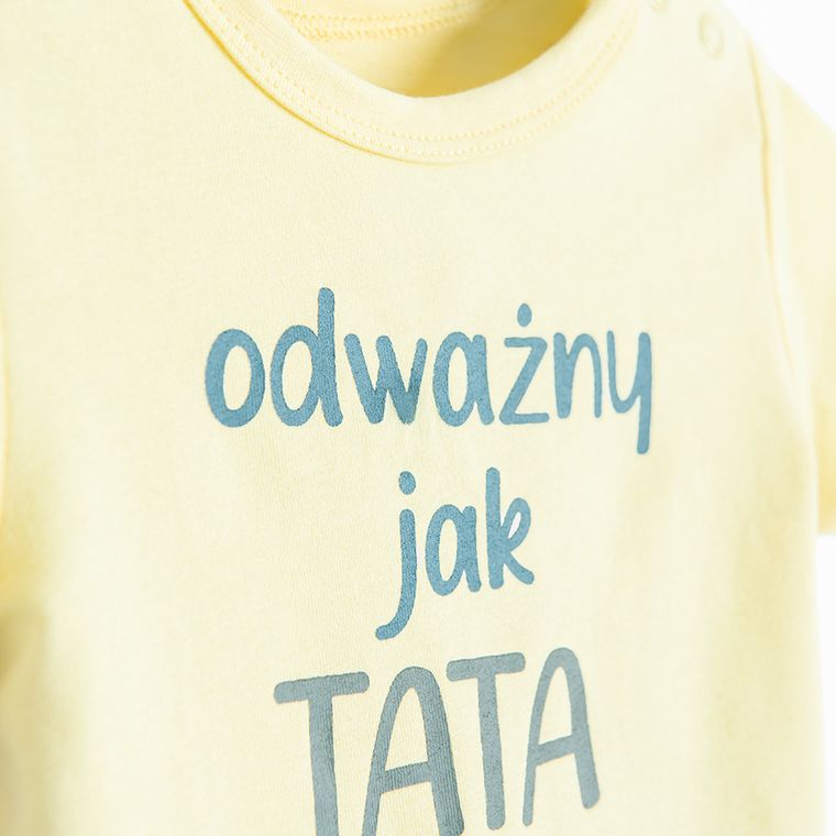 Cool Club, Body chłopięce z krótkim rękawem, żółte