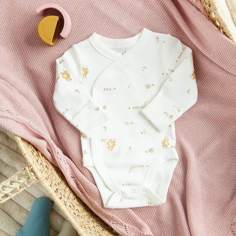 Cool Club, Body dziewczęce z długim rękawem, białe, Kubuś Puchatek, zestaw, 2 szt.