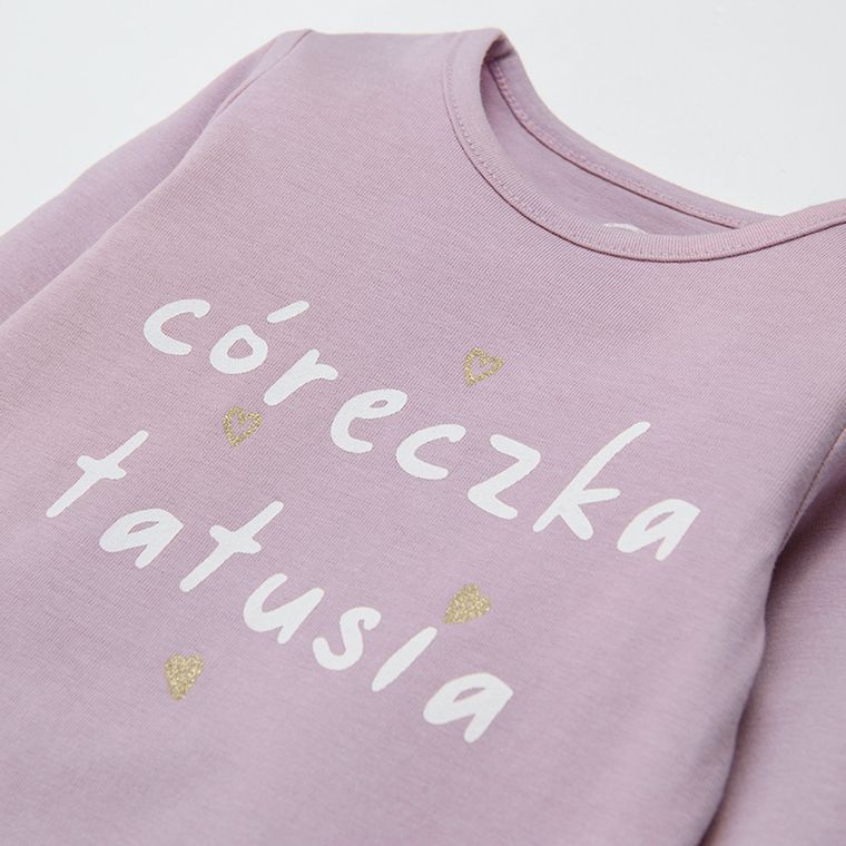 Cool Club, Body dziewczęce z długim rękawem, jasnofioletowe, Córeczka tatusia