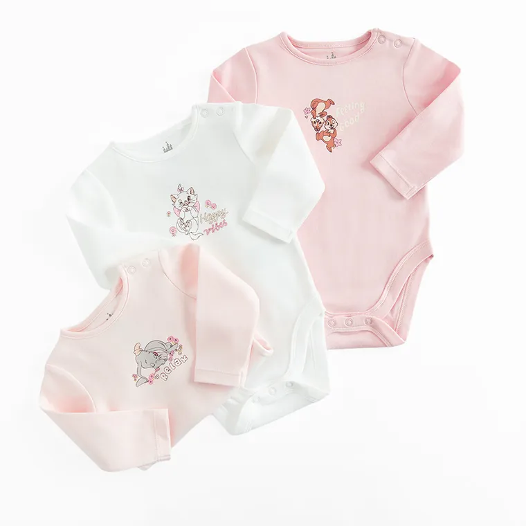 Cool Club, Body dziewczęce z długim rękawem, mix, Disney, zestaw, 3 szt.