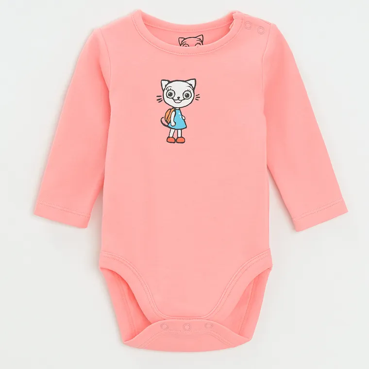 Cool Club, Body dziewczęce z długim rękawem, mix, Kicia Kocia, zestaw, 3 szt.