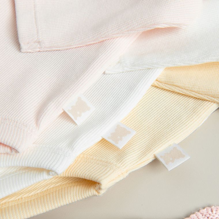 Cool Club, Body dziewczęce z długim rękawem, mix, prążkowane, zestaw, 3 szt.