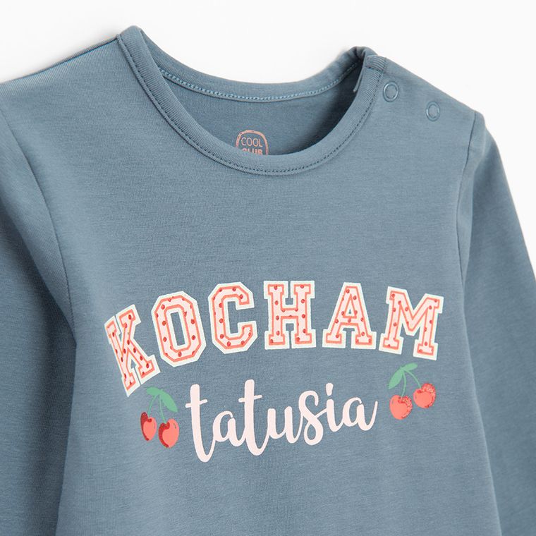 Cool Club, Body dziewczęce z długim rękawem, niebieskie