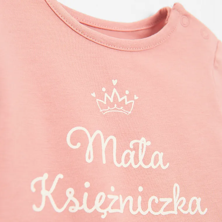 Cool Club, Body dziewczęce z długim rękawem, różowe