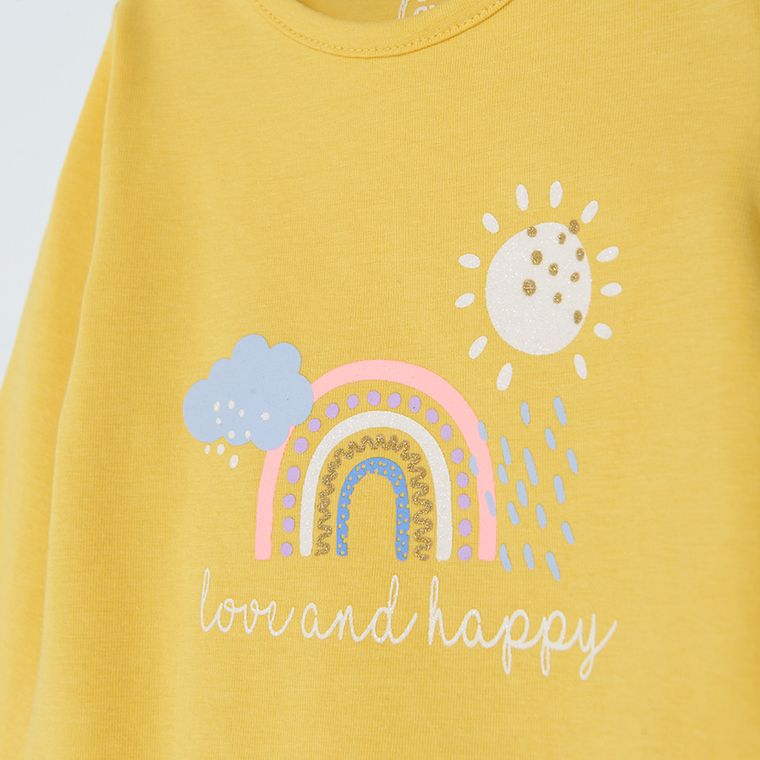 Cool Club, Body dziewczęce z długim rękawem, żółte