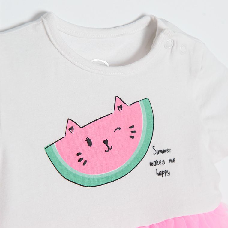 Cool Club, Body dziewczęce z krótkim rękawem, białe