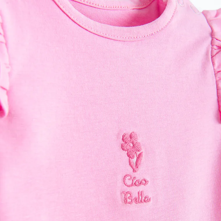 Cool Club, Body dziewczęce z krótkim rękawem, różowe