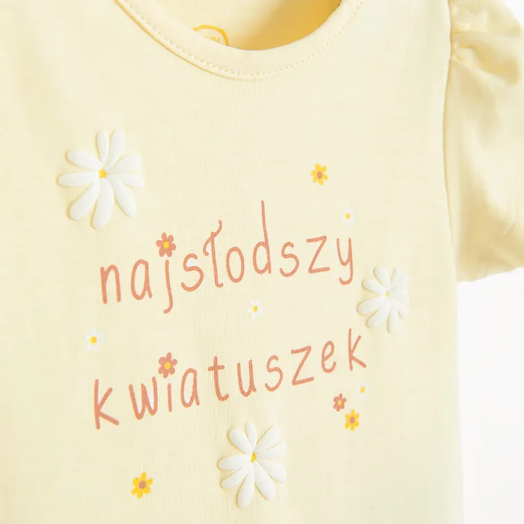 Cool Club, Body dziewczęce z krótkim rękawem, żółte