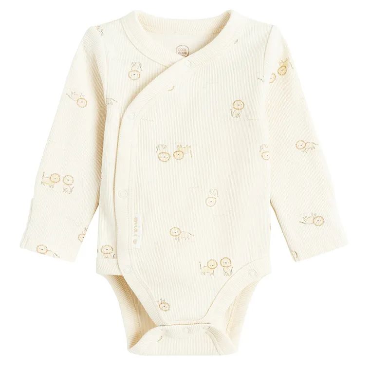 Cool Club, Body niemowlęce z długim rękawem, prążkowane, mix, zestaw, 2 szt.