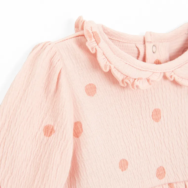 Cool Club, Body sukienka dziewczęce z długim rękawem, różowe