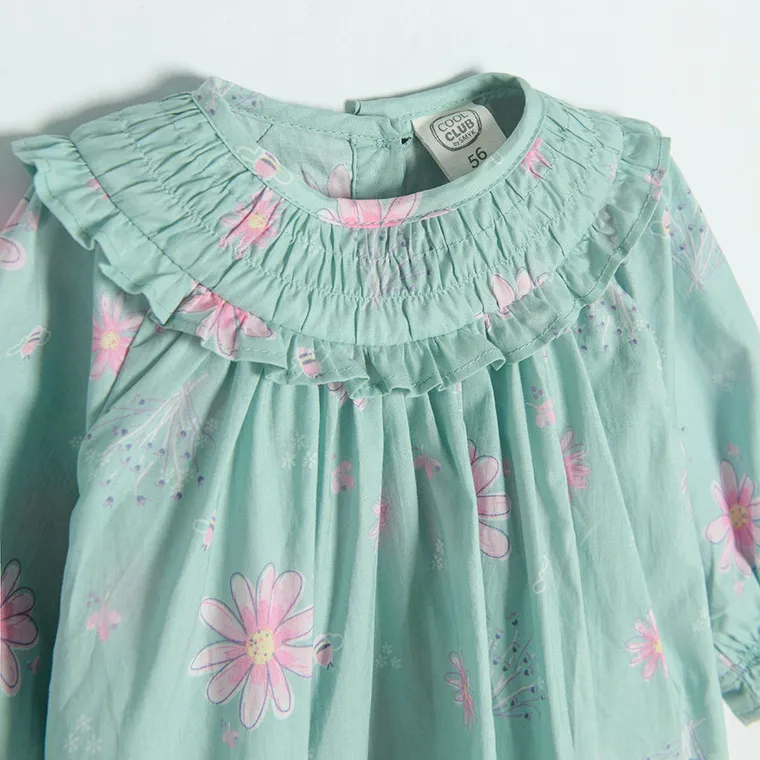 Cool Club, Body sukienka dziewczęce z długim rękawem, zielone