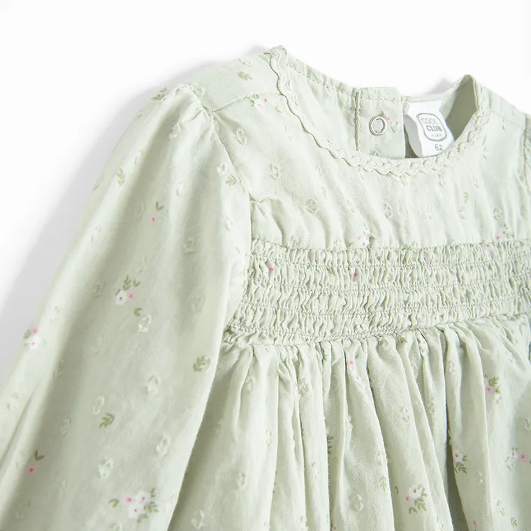 Cool Club, Body sukienka dziewczęce z długim rękawem, zielone