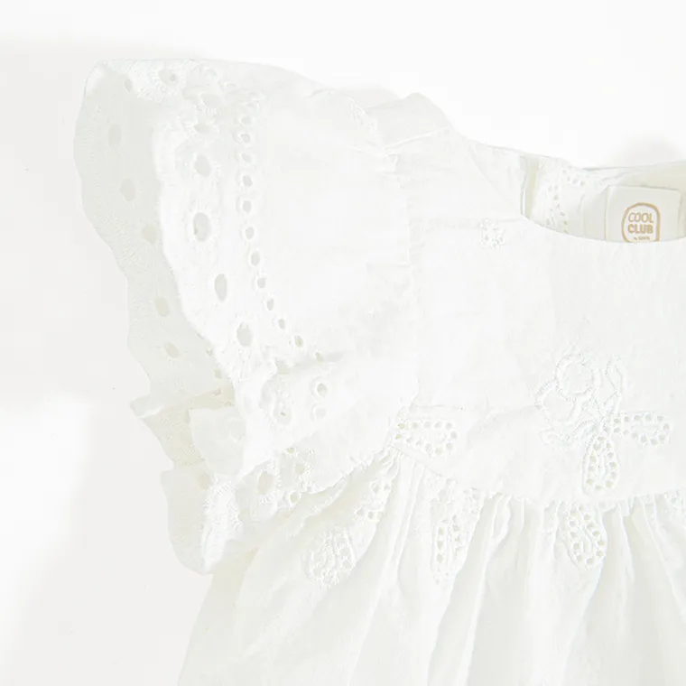 Cool Club, Body sukienka dziewczęce z krótkim rękawem, białe