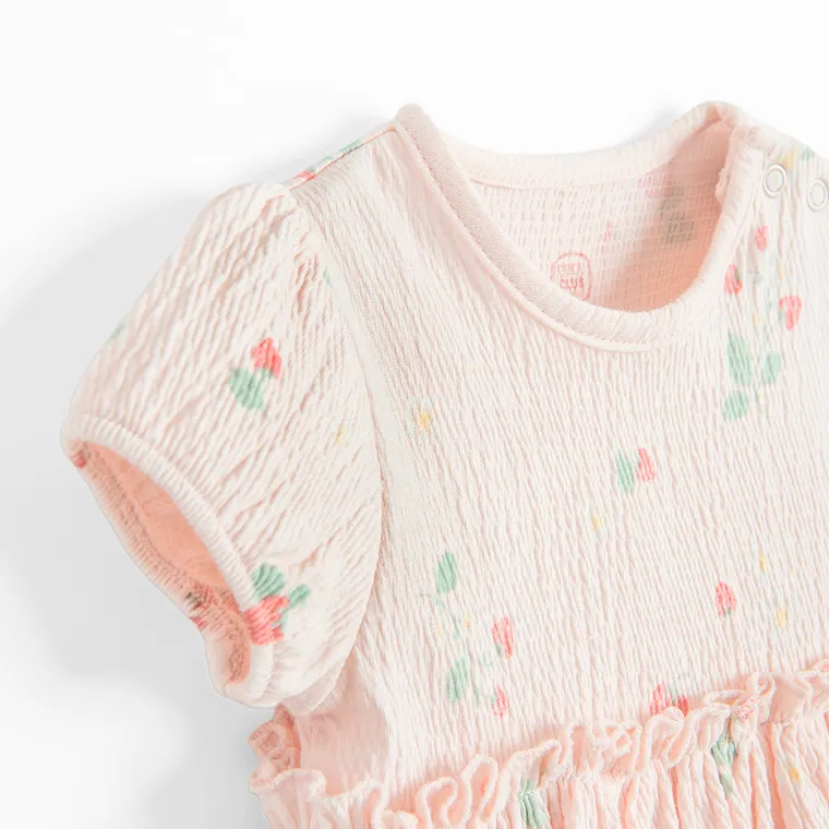 Cool Club, Body sukienka dziewczęce z krótkim rękawem, różowe