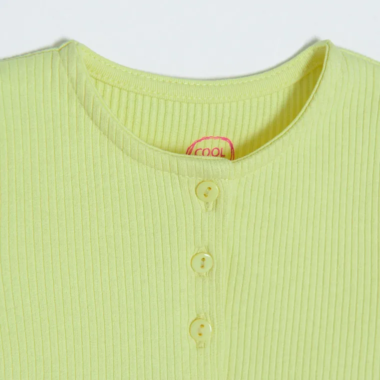 Cool Club, Body sukienka dziewczęce z krótkim rękawem, żółte