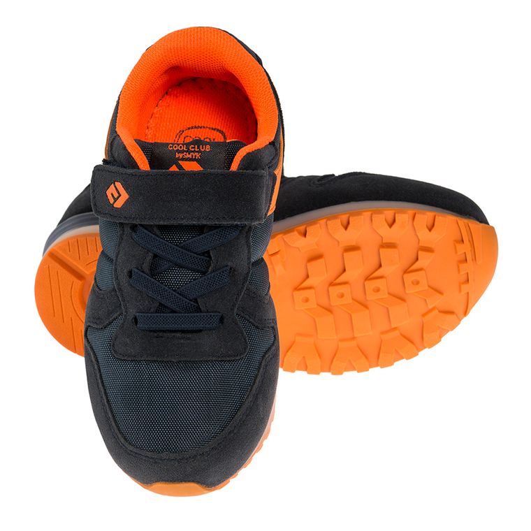 Cool Club, Buty sportowe chłopięce, ze świecącą podeszwą, granatowe