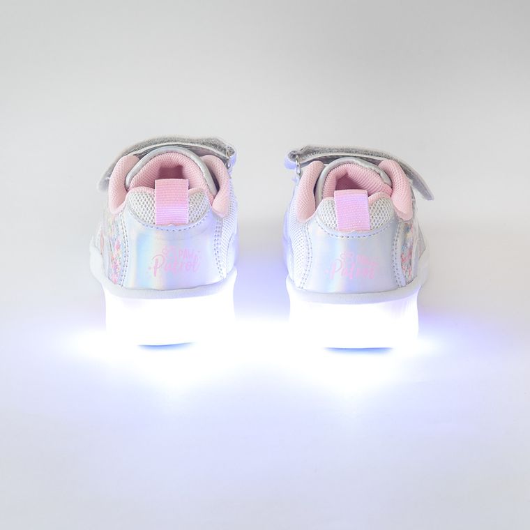 Cool Club, Buty sportowe dziewczęce, srebrne, świecąca podeszwa, Psi Patrol