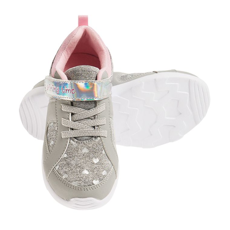 Cool Club, Buty sportowe dziewczęce, szare, serca