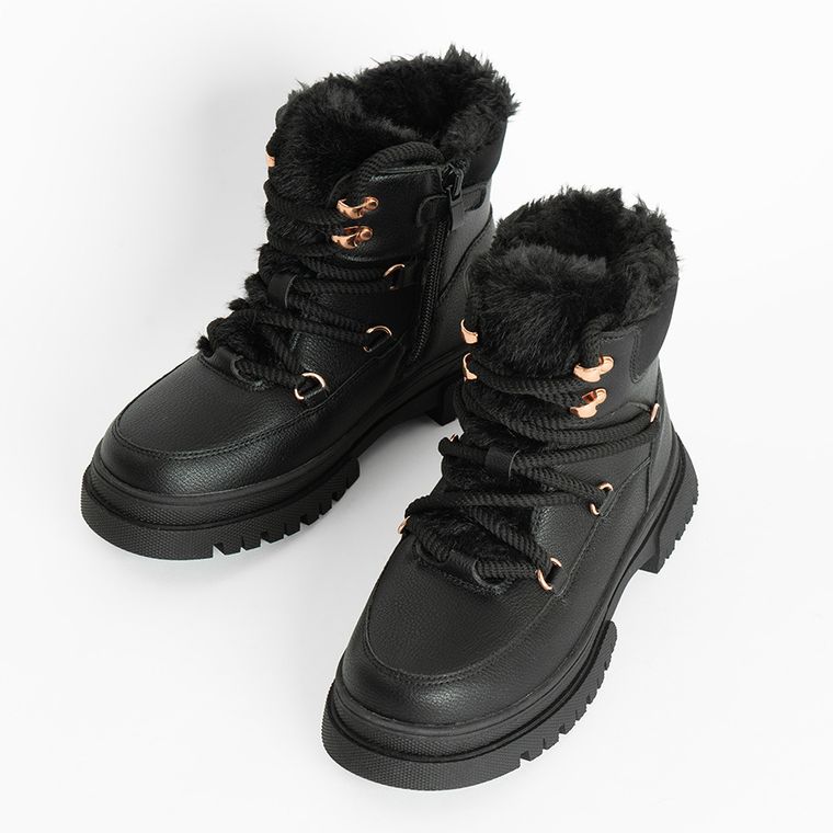 Cool Club, Buty zimowe dziewczęce, ocieplane, czarne