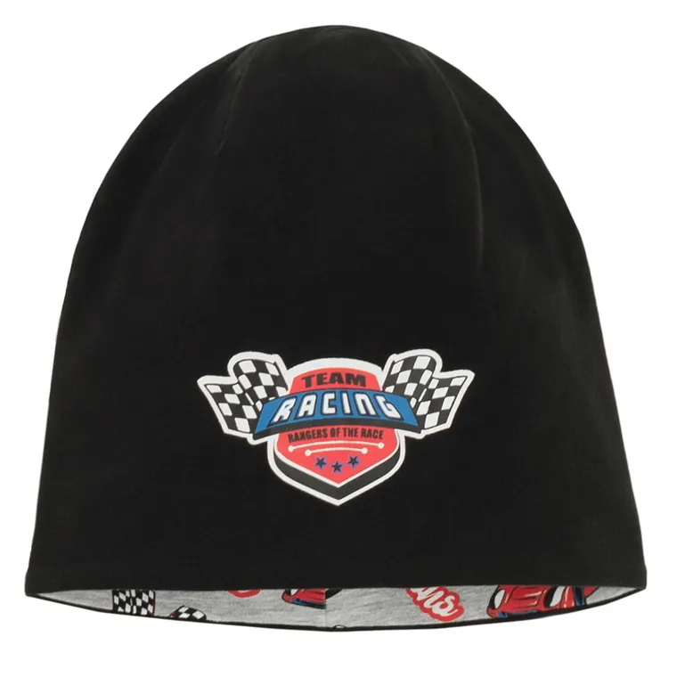 Cool Club, Czapka chłopięca, dwustronna, czarno-szara