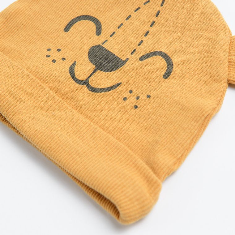 Cool Club, Czapka chłopięca, prążkowana, musztardowa