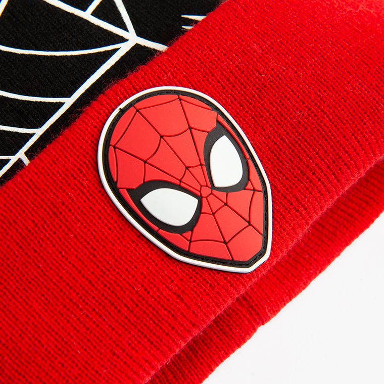 Cool Club, Czapka chłopięca z pomponem, czerwona, Spider-Man
