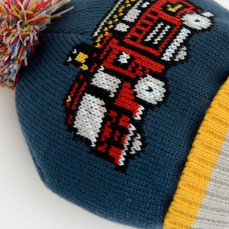 Cool Club, Czapka chłopięca z pomponem, granatowa