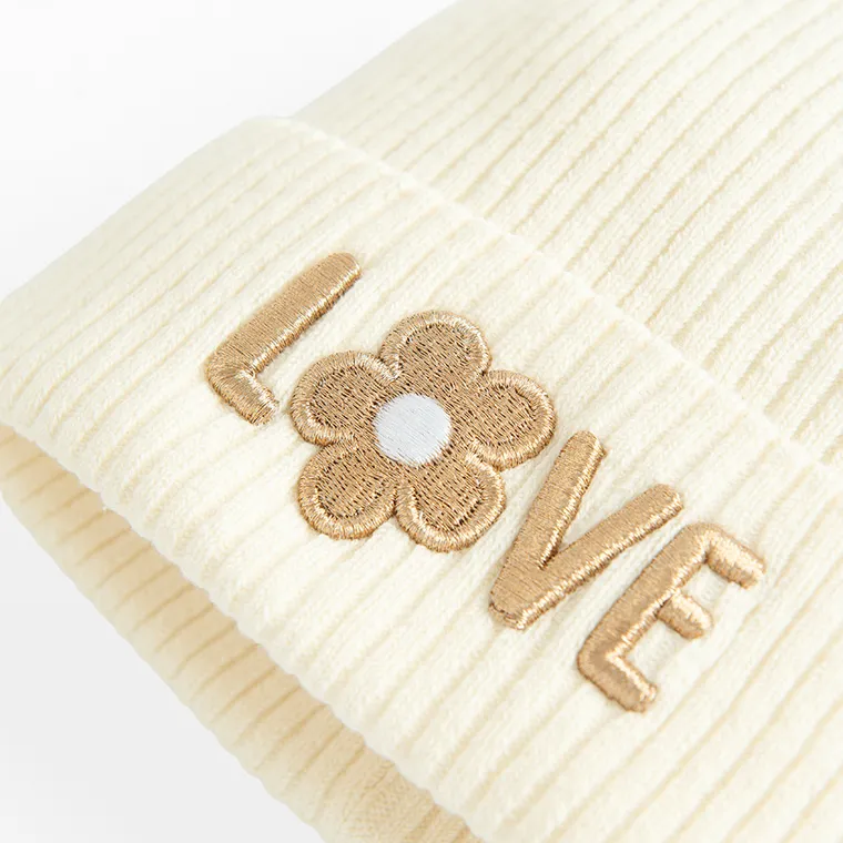 Cool Club, Czapka dziewczęca, ecru