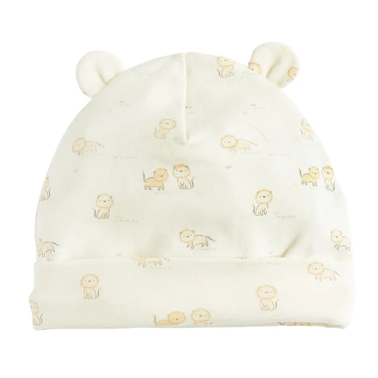 Cool Club, Czapka niemowlęca, beżowa, zestaw, 2 szt.