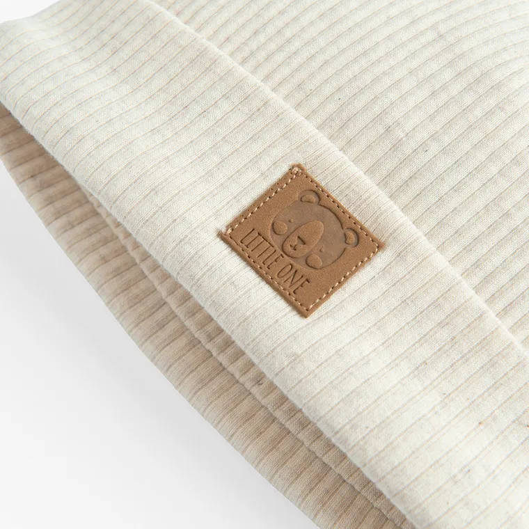 Cool Club, Czapka niemowlęca, prążkowana, beżowa