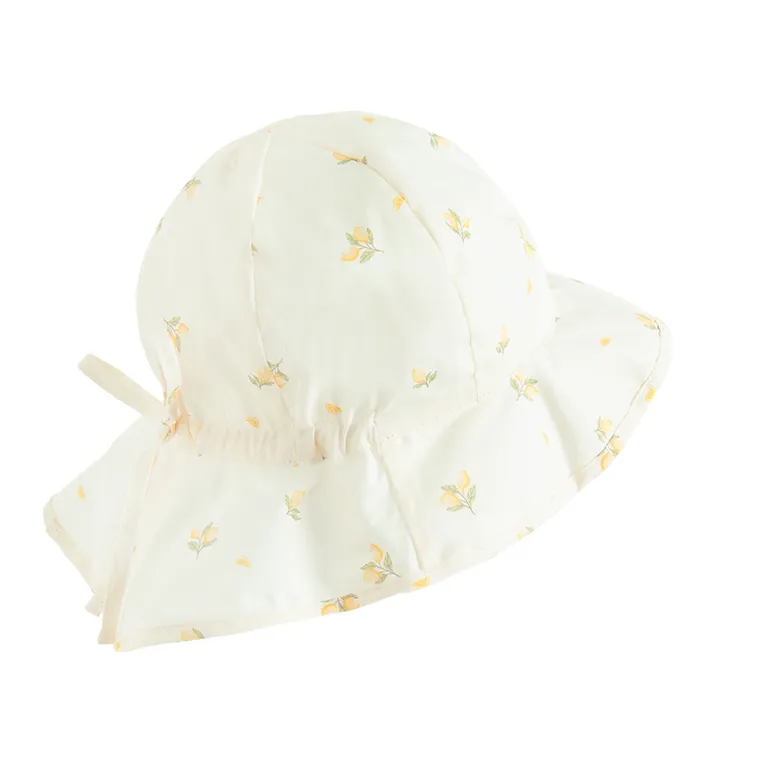 Cool Club, Czapka safari dziewczęca, wiązana, UV 50, biała