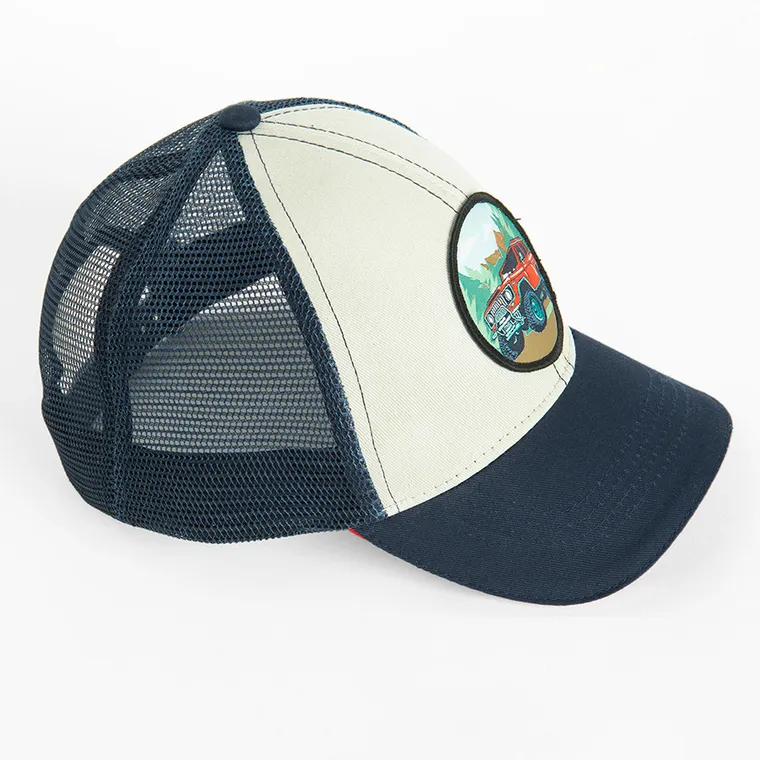 Cool Club, Czapka z daszkiem chłopięca, granatowo-beżowa