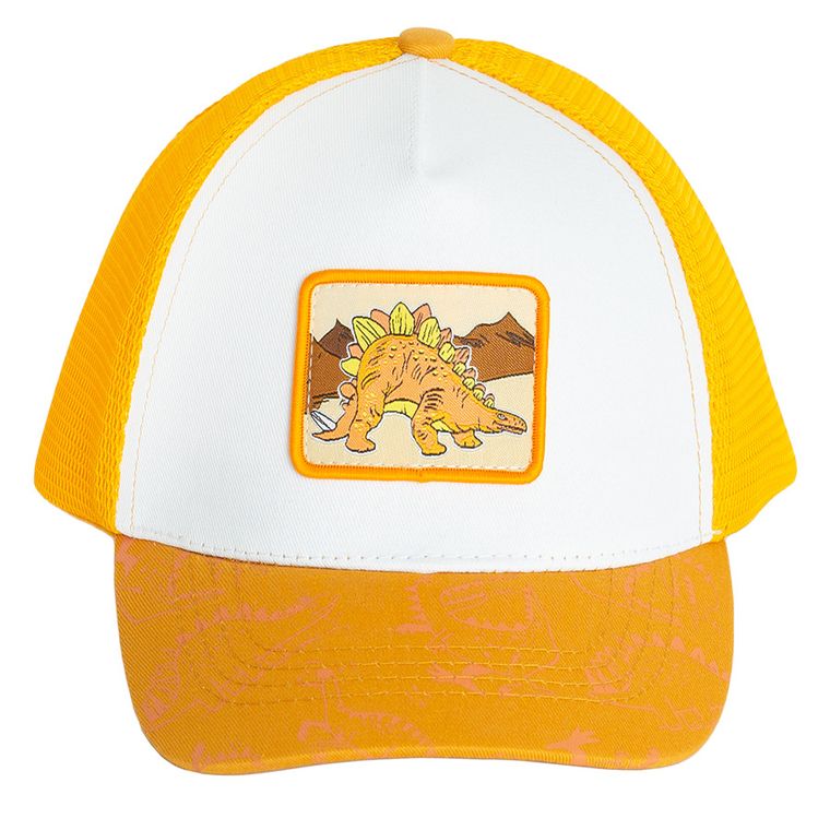 Cool Club, Czapka z daszkiem chłopięca, musztardowo-biała