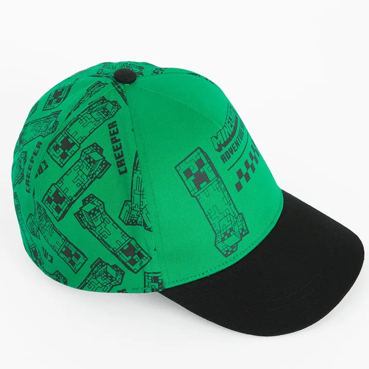 Cool Club, Czapka z daszkiem chłopięca, zielona, Minecraft