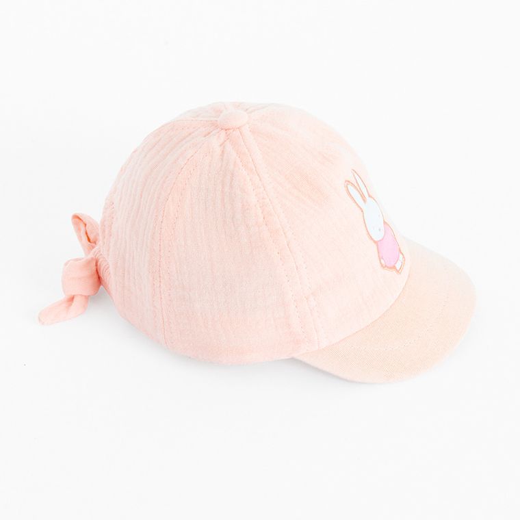 Cool Club, Czapka z daszkiem dziewczęca, muślinowa, różowa, Miffy