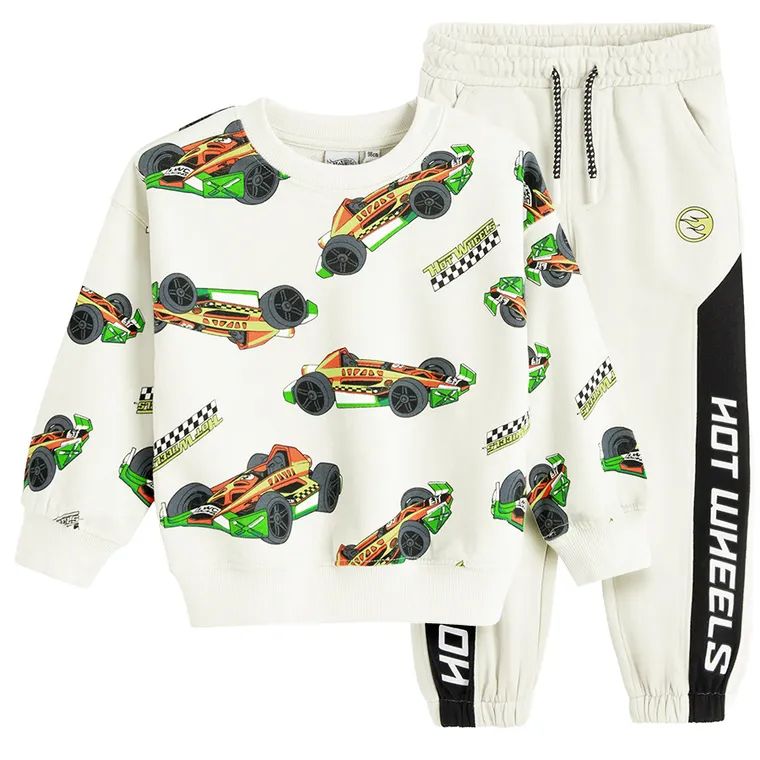 Cool Club, Dres chłopięcy, beżowy, Hot Wheels