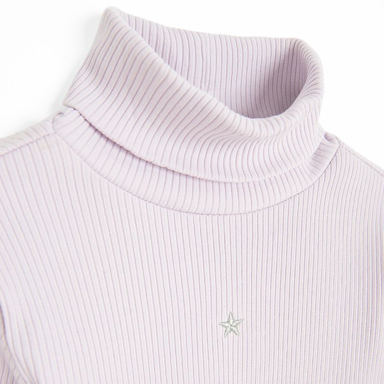 Cool Club, Golf dziewczęcy, prążkowany, fioletowy