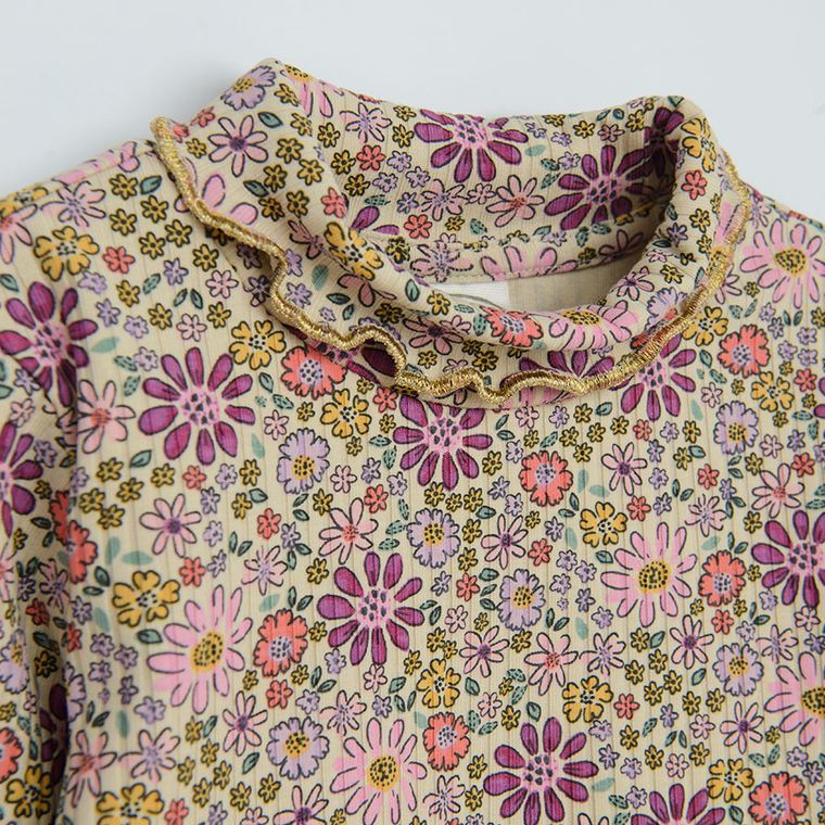 Cool Club, Golf dziewczęcy, prążkowany, mix