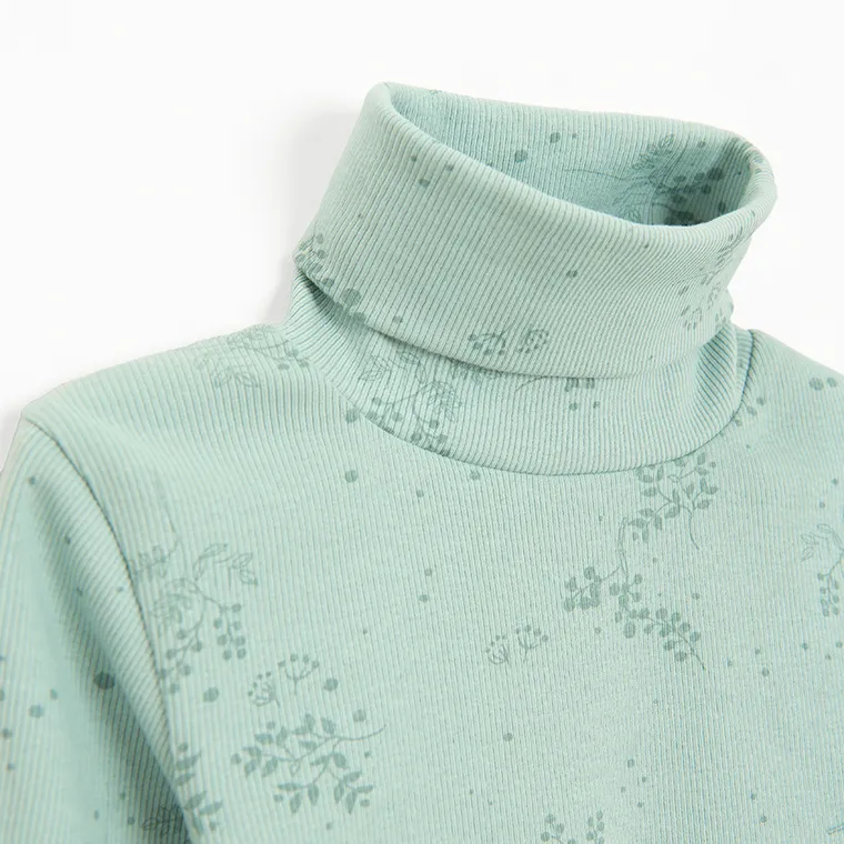 Cool Club, Golf dziewczęcy, prążkowany, zielony