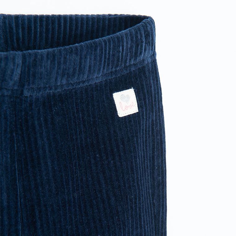 Cool Club, Jegginsy dziewczęce, dzwony, sztruksowe, granatowe