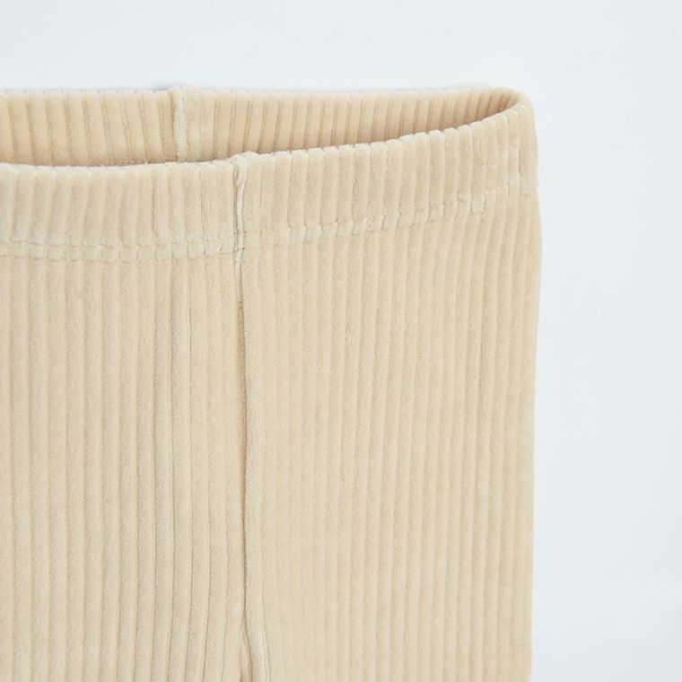 Cool Club, Jegginsy dziewczęce, dzwony, welurowe, beżowe