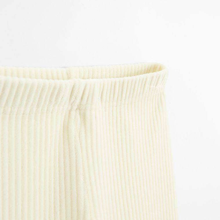 Cool Club, Jegginsy dziewczęce, dzwony, welurowe, ecru