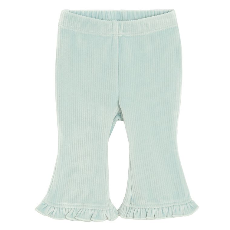 Cool Club, Jegginsy dziewczęce, dzwony, welurowe, prążkowane, niebieskie