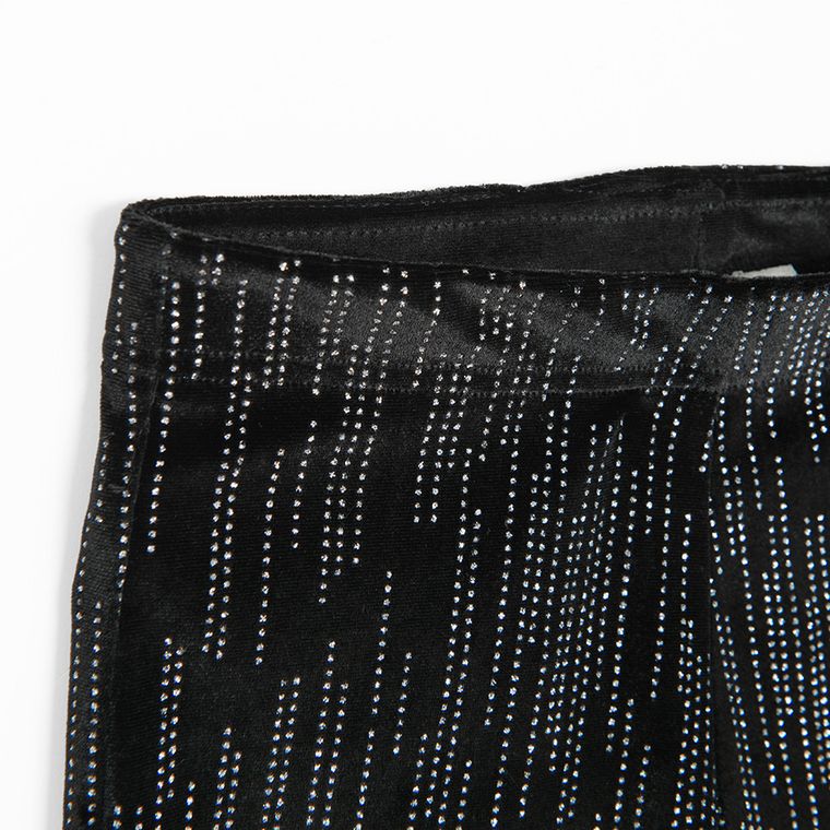 Cool Club, Jegginsy dziewczęce, flare, welurowe, czarne