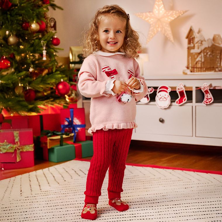 Cool Club, Jegginsy dziewczęce, sweterkowe, czerwone