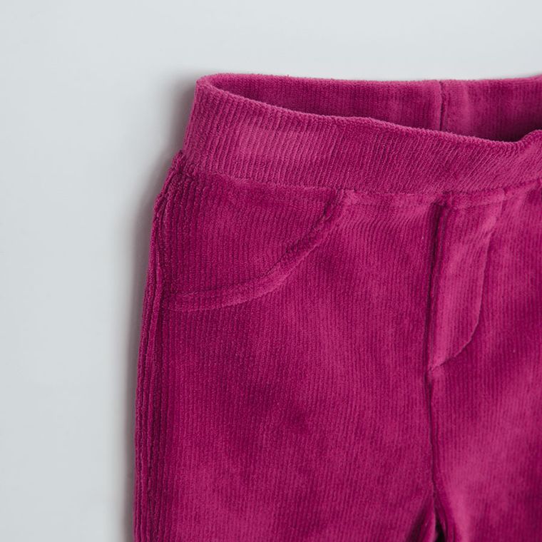 Cool Club, Jegginsy dziewczęce, welurowe, ciemnoróżowe